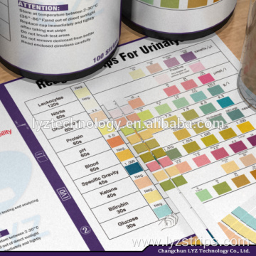 Urinalysis reagent test strips for 10 parameters URS-10T